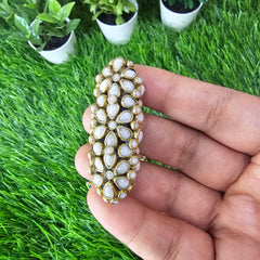 Pearl White Saree Pin