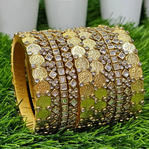 Lakshmi Coin Gold Bangles set