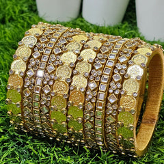 Lakshmi Coin Gold Bangles set