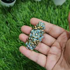 Light Blue Designer Saree Pin