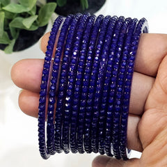 Dark blue Ananya Crystal Glass Bangles