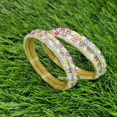 Multicolour Elephant Printed Glass Kada