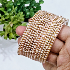 Baby Pink Colour Tara Pearl Glass Bangles