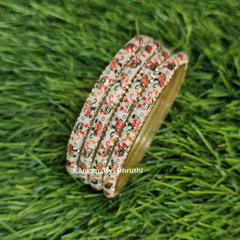 Black&Red Elephant Printed Glass Kada2