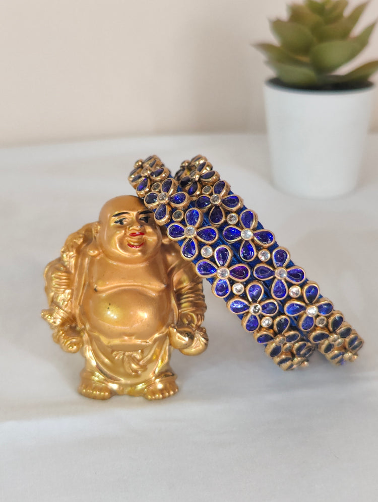 Blue Drop Silk Thread Bangles