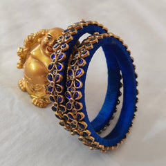 Blue Drop Silk Thread Bangles