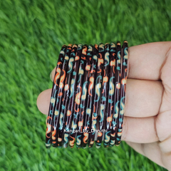 Brown Raaga Printed Glass Bangles1
