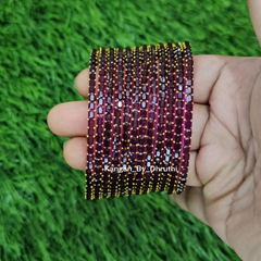 Wine Colour Jalwa Glass Bangles
