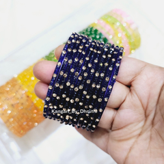 Dark Blue Colour Aarna Glass Bangles