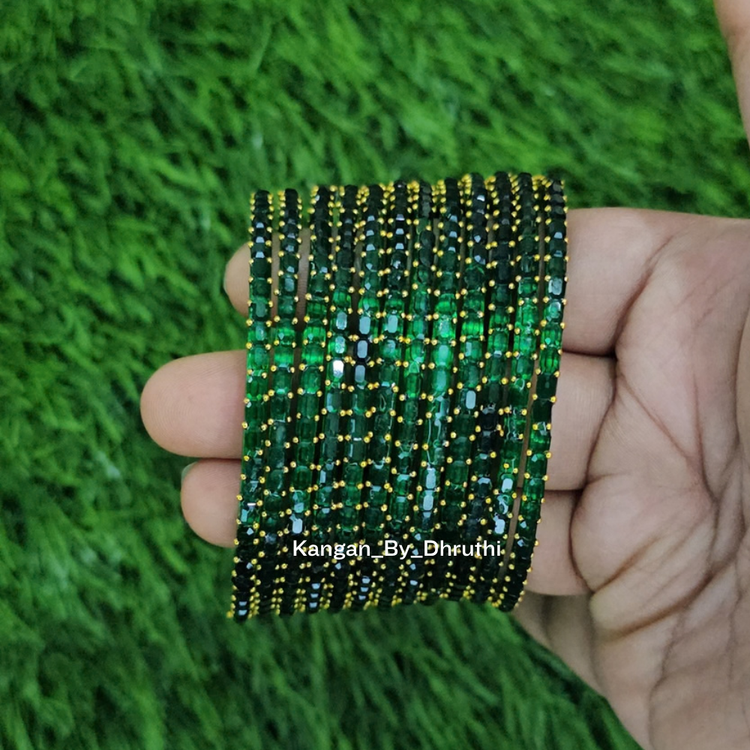 Dark Green Colour Jalwa Glass Bangles1