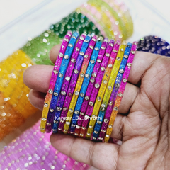 Dark Multi Colour Aarna Glass Bangles