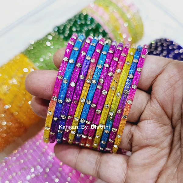 Dark Multi Colour Aarna Glass Bangles