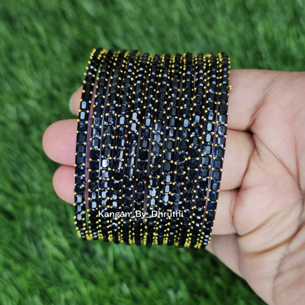 Dark Radium Blue Colour Jalwa Glass Bangles