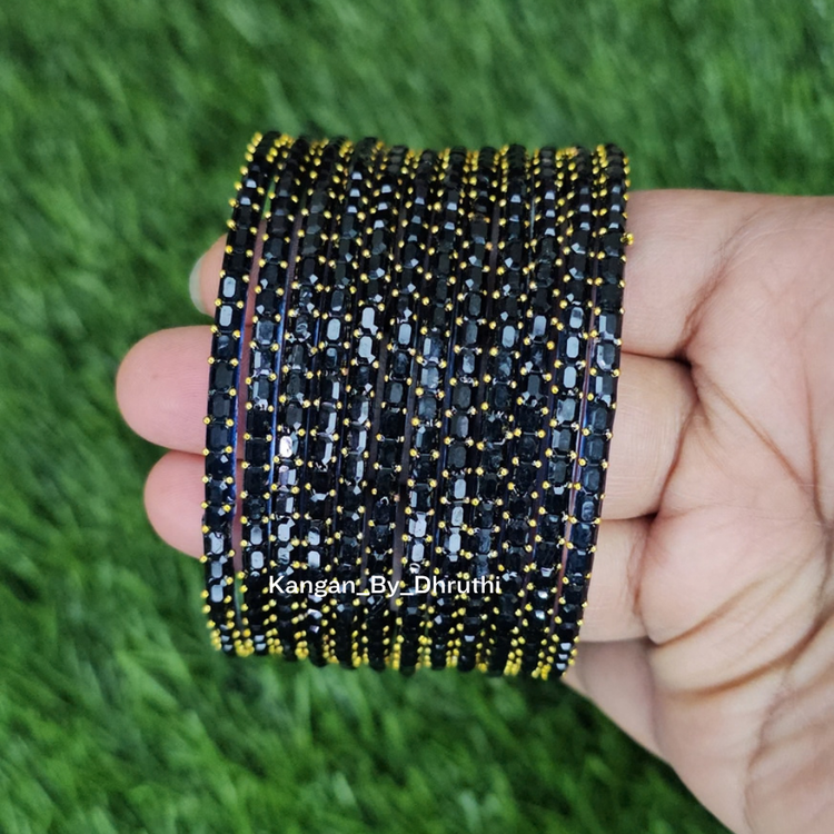 Dark Radium Blue Colour Jalwa Glass Bangles