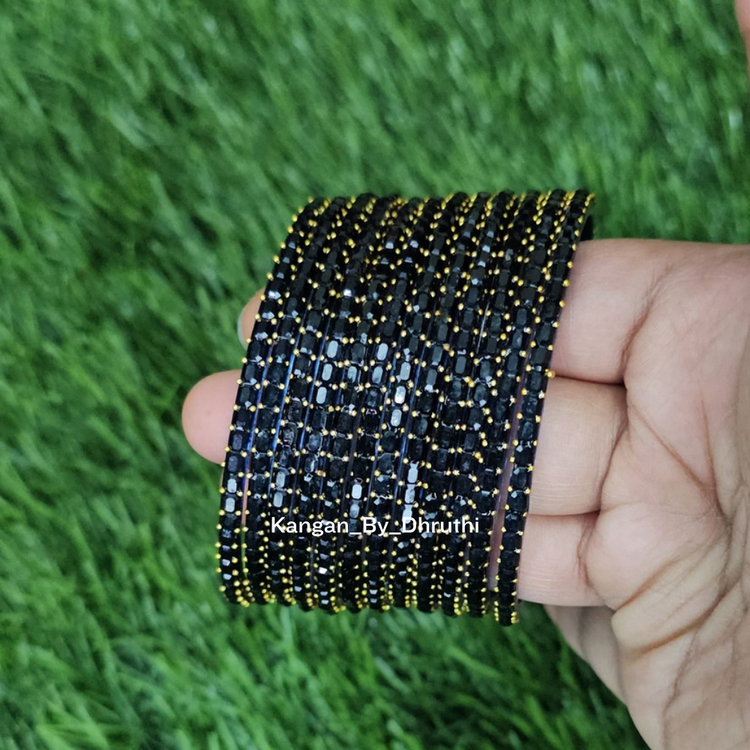 Dark Radium Blue Colour Jalwa Glass Bangles1