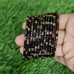 Dark Wine Colour Laya Glass Bangles1