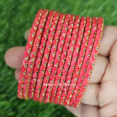 Gajari Colour Thaamara Lotus Glass Bangles1
