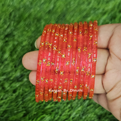 Gajri Colour Laya Glass Bangles1