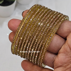 Gold Colour Amulya Stone Glass Bangles1 