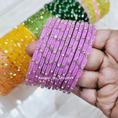 Lavender Colour Aarna Glass Bangles