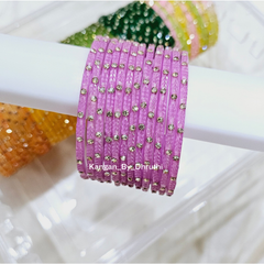 Lavender Colour Aarna Glass Bangles1