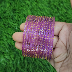 Lavender Purple Colour Jalwa Glass Bangles