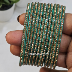 Light Blue Colour Amulya Stone Glass Bangles3