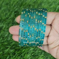 Light Blue Colour Laya Glass Bangles1