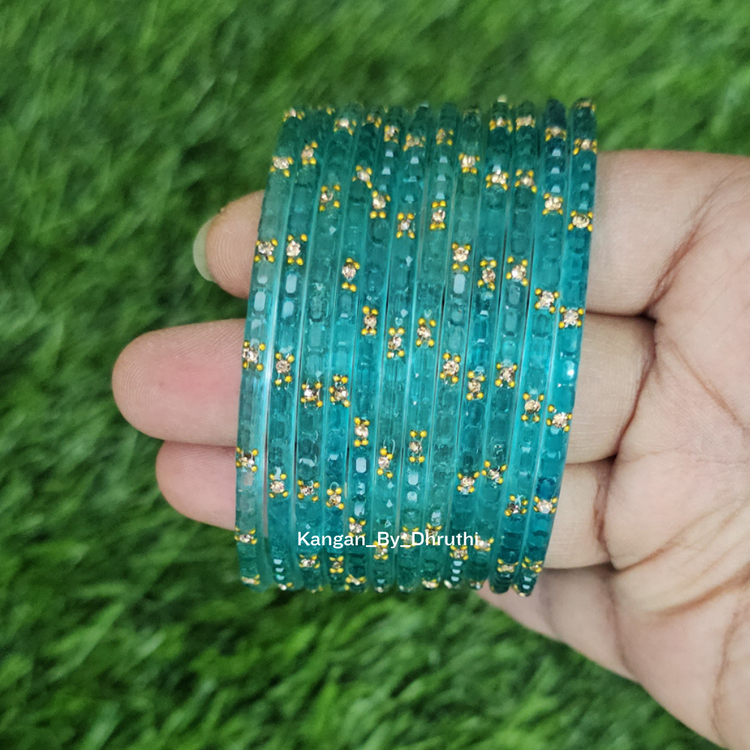 Light Blue Colour Laya Glass Bangles1
