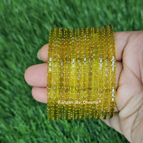 Light Green Colour Jalwa Glass Bangles