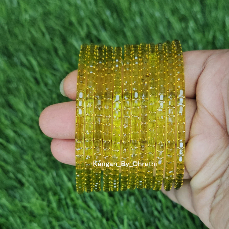 Light Green Colour Jalwa Glass Bangles