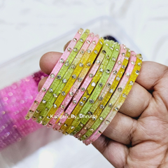 Light Multi Colour Aarna Glass Bangles