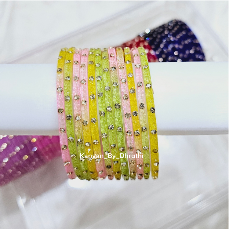 Light Multi Colour Aarna Glass Bangles1