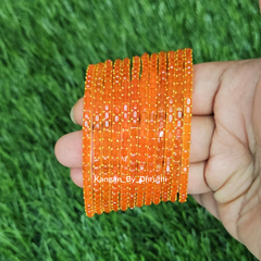 Light Orange Colour Jalwa Glass Bangles1