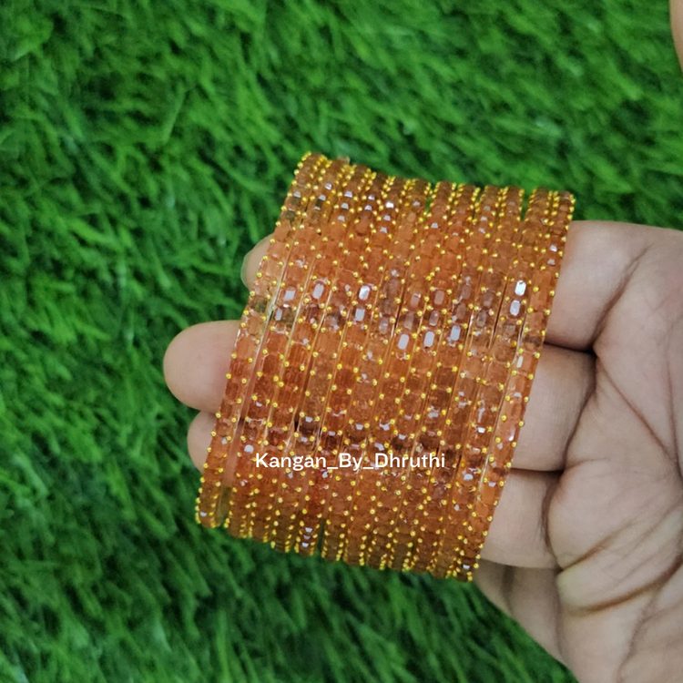 Light Peach Colour Jalwa Glass Bangles1