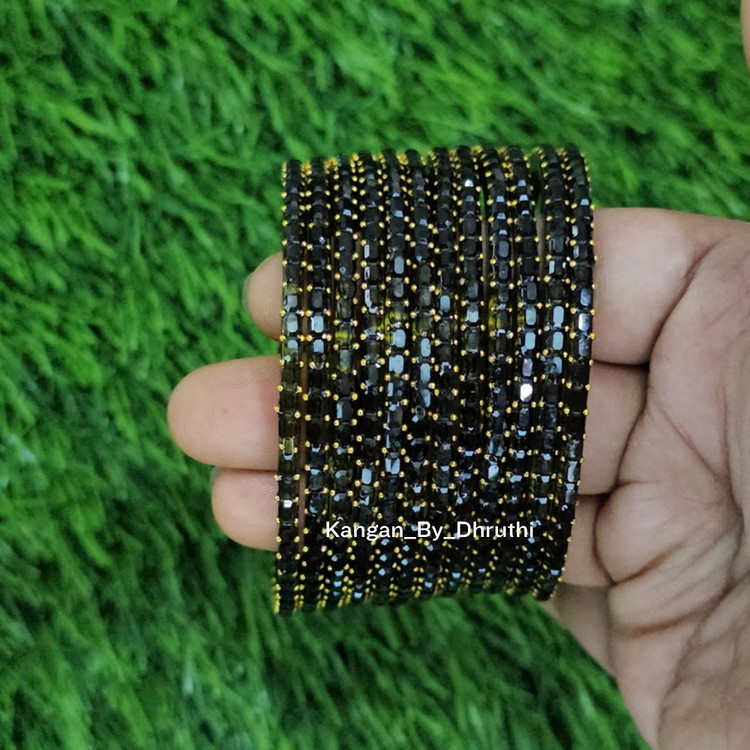 Mehendi Green Colour Jalwa Glass Bangles
