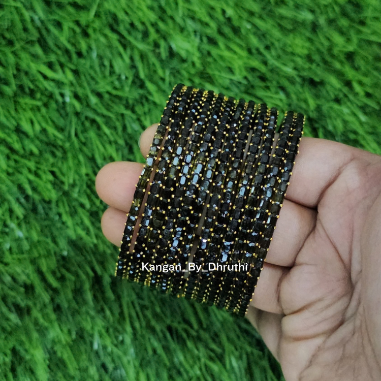 Mehendi Green Colour Jalwa Glass Bangles1
