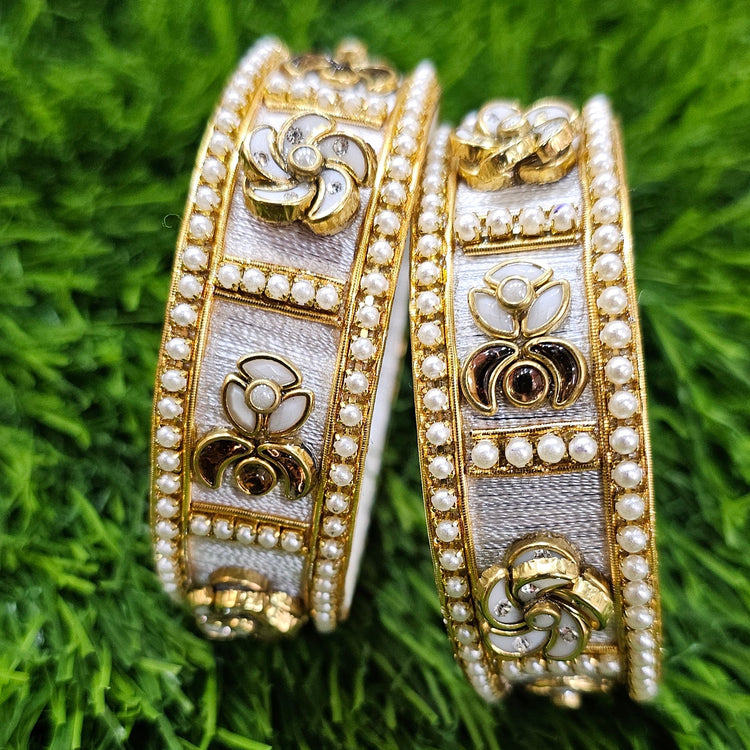 Pearl White Kada Bangle