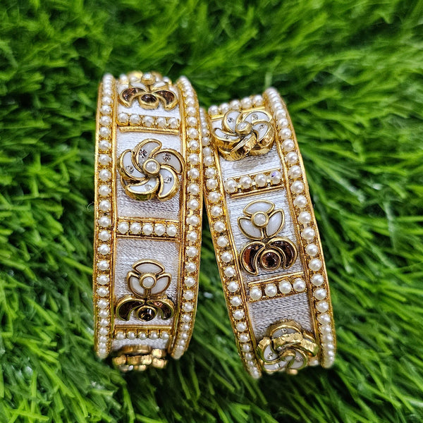 Pearl White Kada Bangle