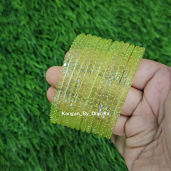 Pista Green Colour Jalwa Glass Bangles1