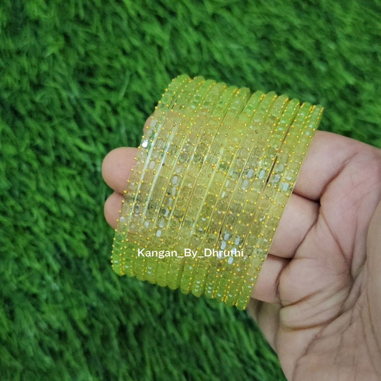 Pista Green Colour Jalwa Glass Bangles1