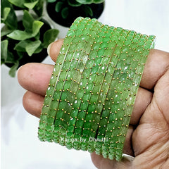 Pista Raindrop Glass Bangles