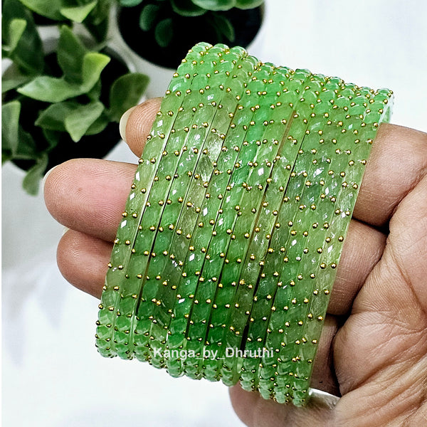 Pista Raindrop Glass Bangles