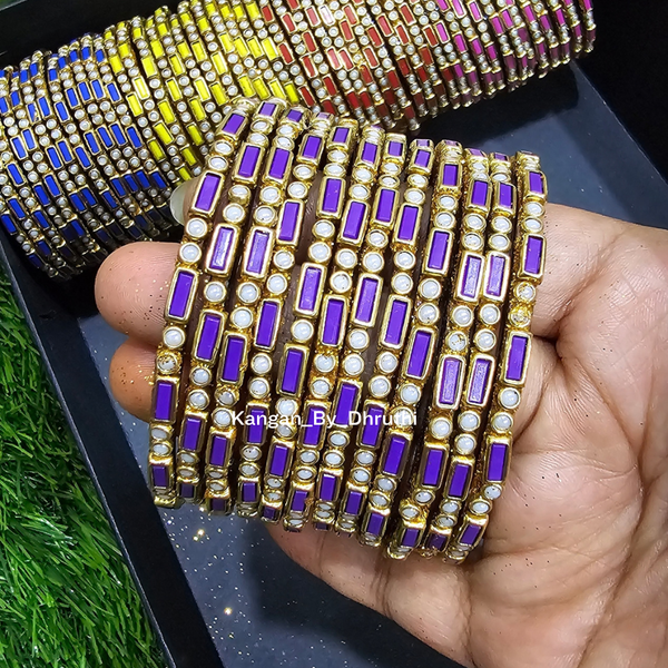 Purple Colour Kamala Glass Bangles