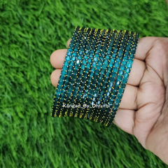 Radium Blue Colour Jalwa Glass Bangles1