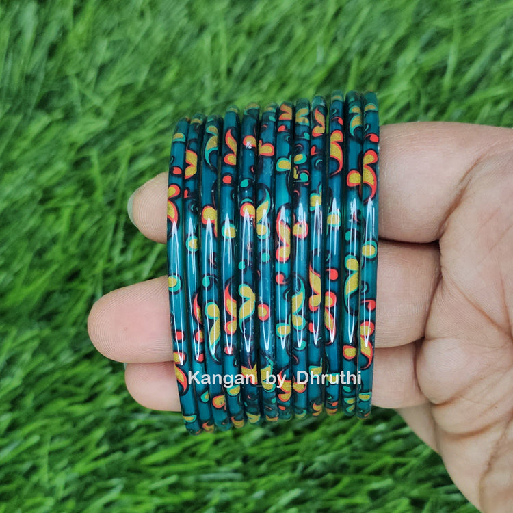 Radium Raaga Printed Glass Bangles