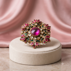 Rani Pink Lotus Hair Brooch
