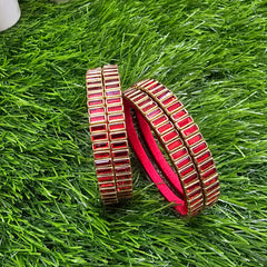 Red Rectangular Border Bangle