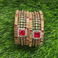 Sonal Red & Green Bangle set